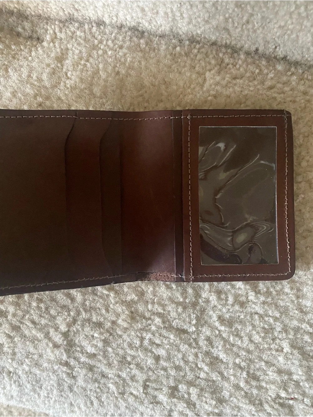 Brown Leather Men's Bifold Wallet NWOT